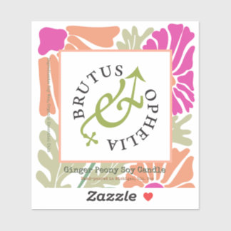 Custom-Cut Vinyl Floral Product Label Watercolor