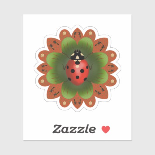 Custom Cut Vinyl Ladybug Aufkleber (Blatt)