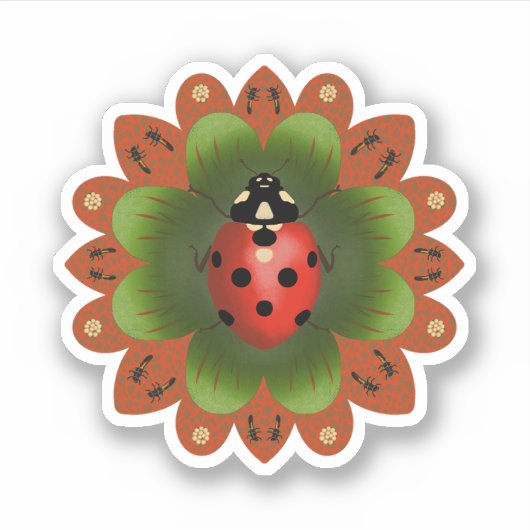 Custom Cut Vinyl Ladybug Aufkleber (Vorderseite)