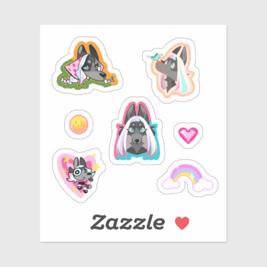 Custom-Cut Vinyl Sticker (Blatt)