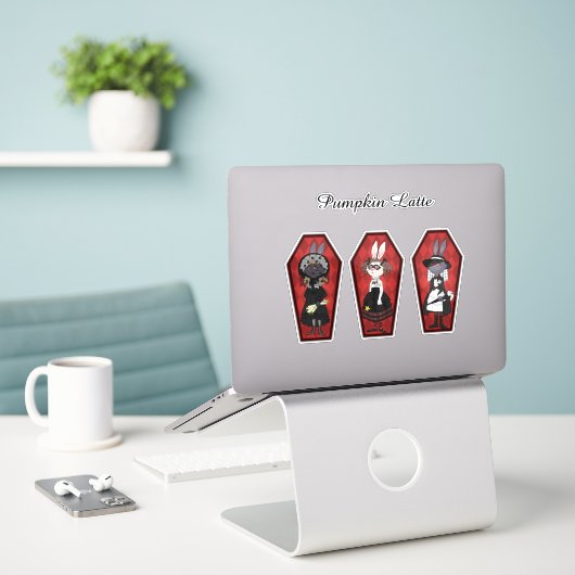 Custom-Cut Vinyl Sticker (Laptop auf Schreibtisch)