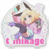 Custom-Cut Vinyl Sticker　貼ってはがせるラップトップスキン Aufkleber (Vorderseite)