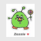 Custom-Cut Vinyl Sticker - Allen Alien (Blatt)