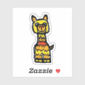 Custom-Cut Vinyl Sticker - Arnie Alpaca (Blatt)