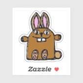 Custom-Cut Vinyl Sticker - Bailey Bunny (Blatt)