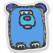 Custom-Cut Vinyl Sticker - Bernie Bear (Vorderseite)