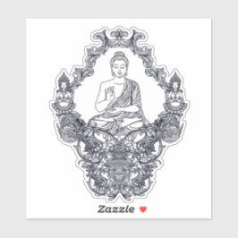 CUSTOM CUT VINYL STICKER : BUDDHA