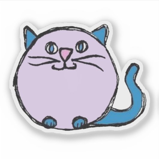 Custom-Cut Vinyl Sticker - Carlie Cat (Vorderseite)