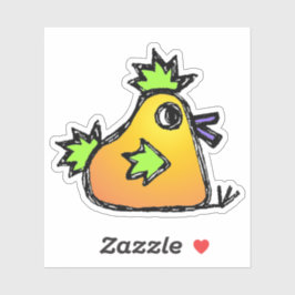 Custom-Cut Vinyl Sticker - Chester Chicken