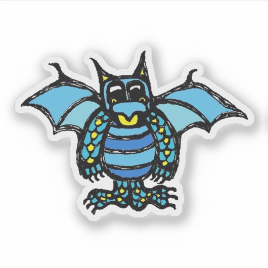 Custom-Cut Vinyl Sticker - Dorian Dragon (Vorderseite)