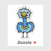 Custom-Cut Vinyl Sticker - Emily Emu (Blatt)