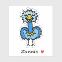Custom-Cut Vinyl Sticker - Emily Emu
