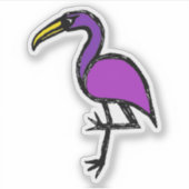 Custom-Cut Vinyl Sticker - Freddie Flamingo (Vorderseite)