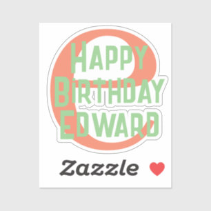 Custom Cut Vinyl Sticker Geburtstag Teenager