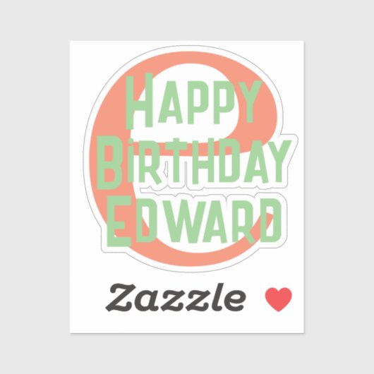 Custom Cut Vinyl Sticker Geburtstag Teenager (Blatt)