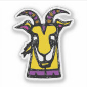 Custom-Cut Vinyl Sticker - Gracie Goat (Vorderseite)