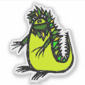 Custom-Cut Vinyl Sticker - Iggy Iguana (Vorderseite)