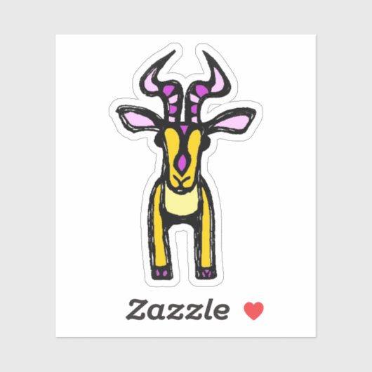 Custom-Cut Vinyl Sticker - Isabella Impala (Blatt)