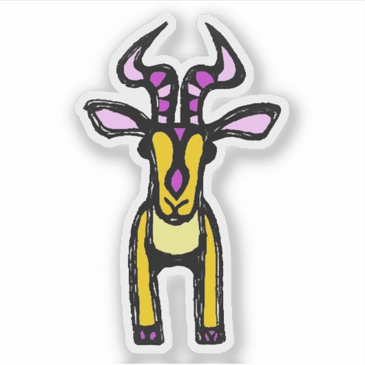 Custom-Cut Vinyl Sticker - Isabella Impala (Vorderseite)