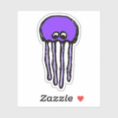 Custom-Cut Vinyl Sticker - Josie Jellyfish (Blatt)
