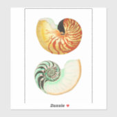 CUSTOM CUT VINYL STICKER : NAUTILUS (Blatt)