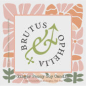 Custom-Cut Vinyl Sticker Product Label Watercolor (Vorderseite)