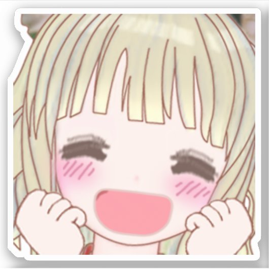 Custom-Cut Vinyl Sticker【smile】 カスタムカットビニールステッカー Aufkleber (Vorderseite)