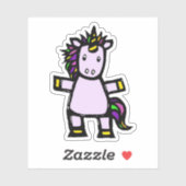 Custom-Cut Vinyl Sticker - Uri Unicorn (Blatt)