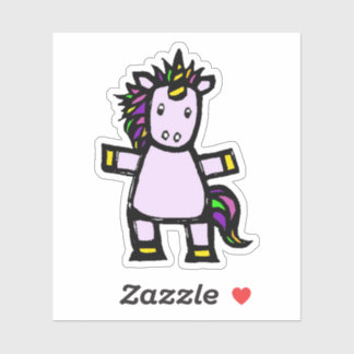 Custom-Cut Vinyl Sticker - Uri Unicorn