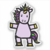 Custom-Cut Vinyl Sticker - Uri Unicorn (Vorderseite)
