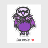 Custom-Cut Vinyl Sticker - Violet Vulture (Blatt)