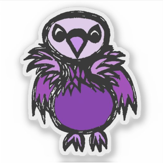 Custom-Cut Vinyl Sticker - Violet Vulture (Vorderseite)