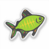 Custom-Cut Vinyl Sticker - Xavier X-ray Fish (Vorderseite)