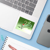 Custom-Cut Vinyl Stickera Aufkleber (Laptop mit iPhone)