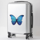 Custom Cut Vinyl Stickers - 1 Blue Morpho Butterfl Aufkleber (Koffer)