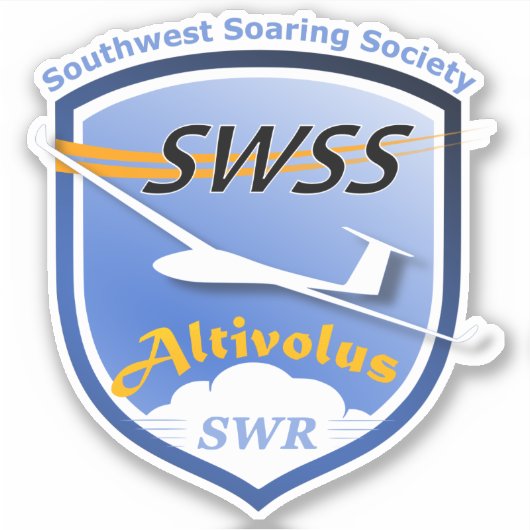 Custom-Cut Vinyl Stickers with SWSS Emblem Aufkleber (Vorderseite)