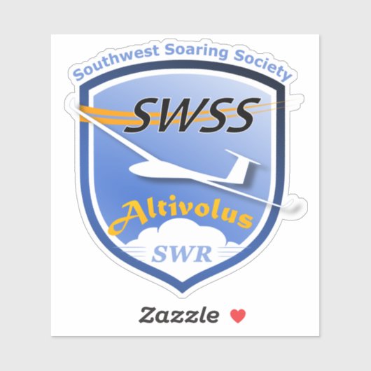 Custom-Cut Vinyl Stickers with SWSS Emblem Aufkleber (Blatt)