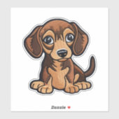 CUSTOM CUT Weiner Dog Digital Patch Aufkleber (Blatt)