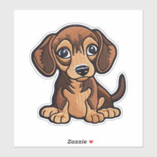 CUSTOM CUT Weiner Dog Digital Patch Aufkleber