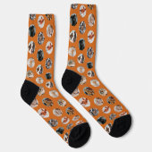 Custom Cute 8-Photo Pet Collage | Orange Socken (Rechts)