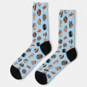 Custom Cute 8-Photo Pet Collage | Pastel Blue Socken (Linkes Detail)