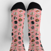 Custom Cute 8-Photo Pet Collage | Pink Socken (Oben)