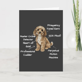 CUSTOM Cute Anatomy of a Cockapoo Dog Lover Karte