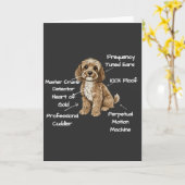 CUSTOM Cute Anatomy of a Cockapoo Dog Lover Karte (Gelbe Blume)