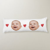 Custom Cute Baby Face One Photo Seitenschläferkissen (Rückseite)