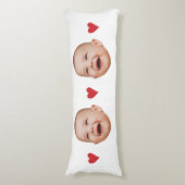 Custom Cute Baby Face One Photo Seitenschläferkissen (Vorderseite Vertikal)