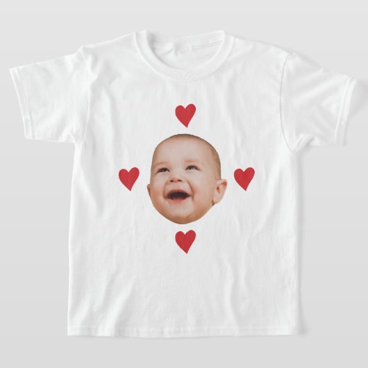 Custom Cute Baby Face One Photo T-Shirt (Ablage )