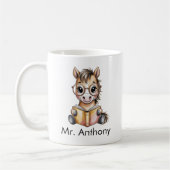 Custom Cute Baby Horse Reading a Book Kaffeetasse (Links)
