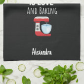Custom Cute Baking Lover Gifts Baker Personalized Geschirrtuch (Gefaltet)