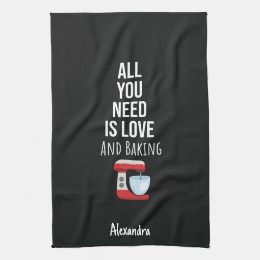 Custom Cute Baking Lover Gifts Baker Personalized Geschirrtuch (Vertikal)